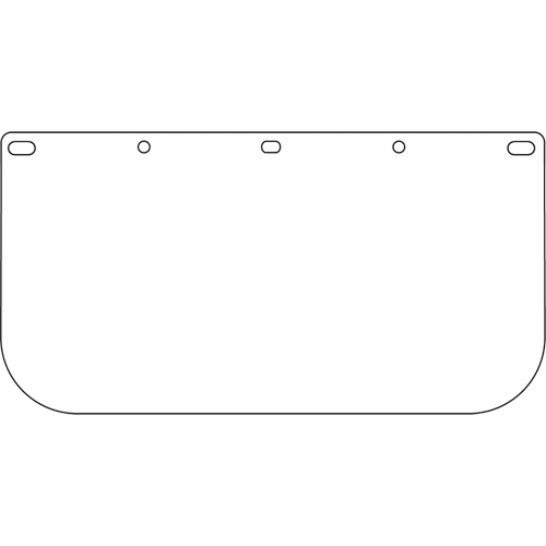 Dynamic Safety EP815/40 Face Shield Clear Die Cut Visor 8 x 15.5 PETG co polyester 0.040 in/1.0mm Dynamic Safety EP815/40 Face Shield Clear Die Cut Visor 8 x 15.5 PETG co polyester 0.040 in/1.0mm
