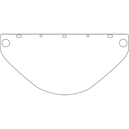 PIP Global Safety EP919/40 Dynamic Die Cut Faceshield Visor, PETG, Clear Tint