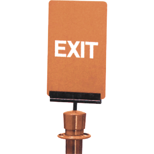 Tensator HDFRAME071133VS01 "Exit" Crowd Control Sign, 11" x 7", Plastic, English