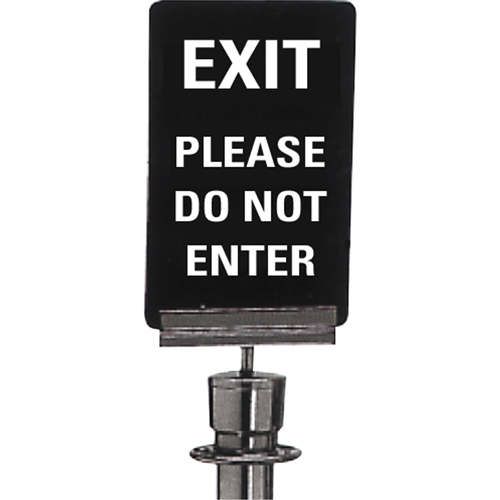 Tensator HDFRAME071133VS03 "Exit: Please Do Not Enter" Crowd Control Sign, 11" x 7", Plastic, English