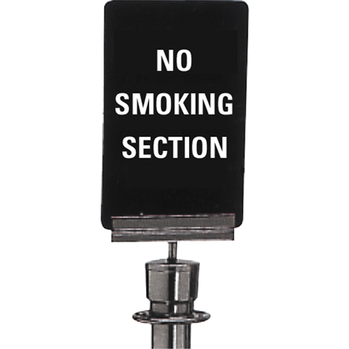Tensator HDFRAME071133VS31 Enseigne de contr&ocirc;le des foules  No Smoking , 11" x 7", Plastique, Anglais