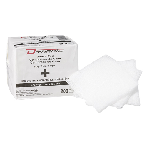 PIP Global Safety FAGS4X4 &eacute;ponge de gaze Dynamic, Tampon, 4" lo x 4" la, Dispositif m&eacute;dical Classe 1