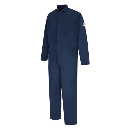 Bulwark CECWNV-RG-48 ISO 11611 Flame-Resistant Welding Coveralls, Size 48, Navy Blue