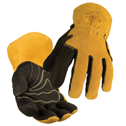  SGC062 Gants de soudage &agrave; l'arc MIG BSX, Cuir fleur de vache/Cuir fleur de porc, Taille T-Grand