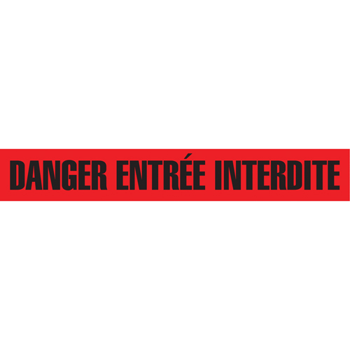 Incom Top Tape & Label BT1016 Rubans pour barricades, Français, 3" la x 1000' lo, 3 mils, Noir/rouge