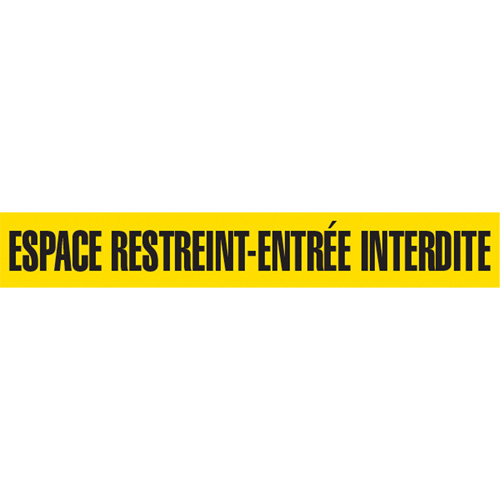 Incom Top Tape & Label TNBT15 Rubans pour barricades, Français, 3" la x 1000' lo, 3 mils, Noir sur jaune