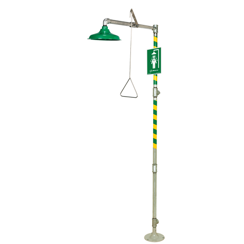 Haws 8100 Floor Mount Drench Shower, Pedestal
