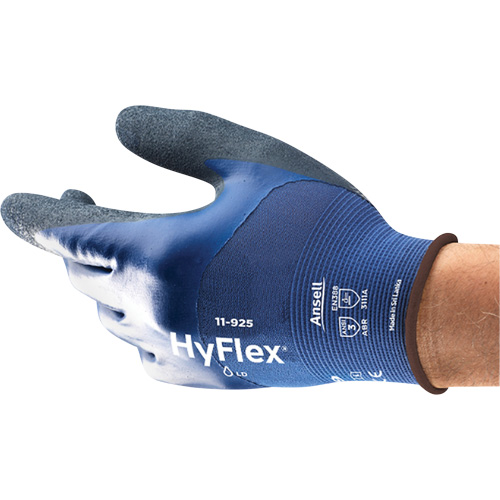 Ansell 11925090 Gants r&eacute;sistant aux coupures HyFlex 11-925, Taille Grand/9, Calibre 18, Rev&ecirc;tement Nitrile, Enveloppe en Nylon, ASTM ANSI niveau A1/EN 388 niveau 1