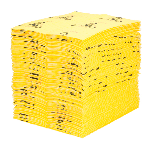 Zenith Safety Products SGC493 Premium Caution Pads, Universal, 15" x 18", 24.4 gal. Absorbancy