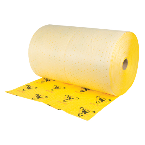 Zenith Safety Products SGC494 Premium Caution Rolls, Heavyweight, 150' L x 30" W, 57 gal. Absorbancy