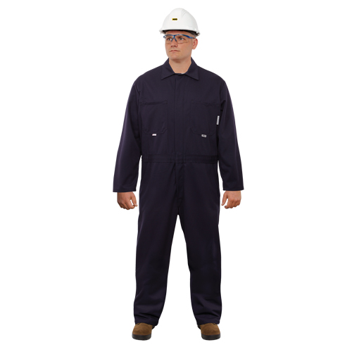 AGO INDUSTRIES UltraSoft® Arc Flash & FR Coveralls, Size 42, Navy Blue,  12.4 SGF726 (UW-130-42) | Shop Arc Flash Coverall | TENAQUIP
