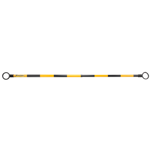  SGC577 Telescopic Barricade Bar, 85" Extended Length, Black/Yellow