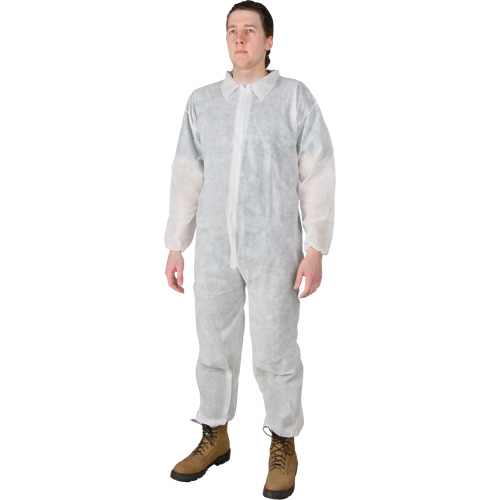 Zenith Safety Products SGD164 Coveralls, Medium, White, Polypropylene