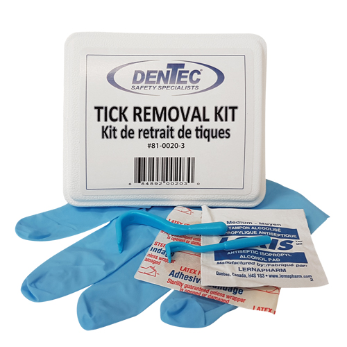 Dentec 81-0020-3 Ensemble de s&eacute;curit&eacute; contre les tiques, Dispositif m&eacute;dical Classe 1, Boîte en plastique