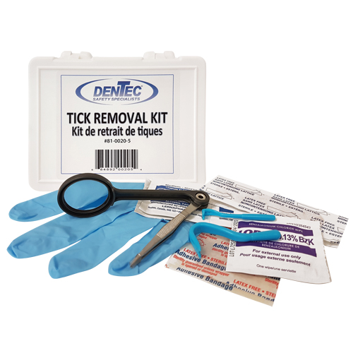 Dentec 81-0020-5 Ensemble de s&eacute;curit&eacute; contre les tiques, Dispositif m&eacute;dical Classe 1, Boîte en plastique