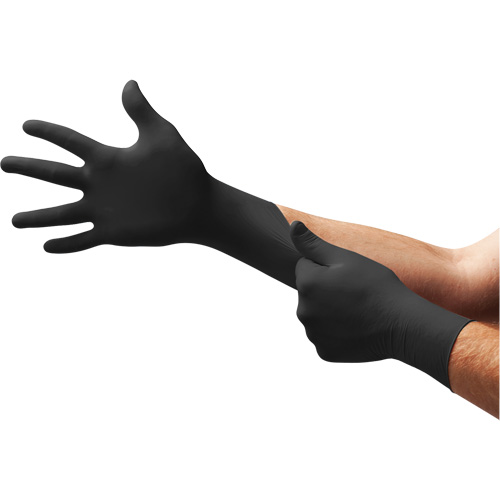 Microflex MK-296-XS MidKnight&reg; Exam Gloves, X-Small, Nitrile, 4.7-mil, Powder-Free, Black, Class 2
