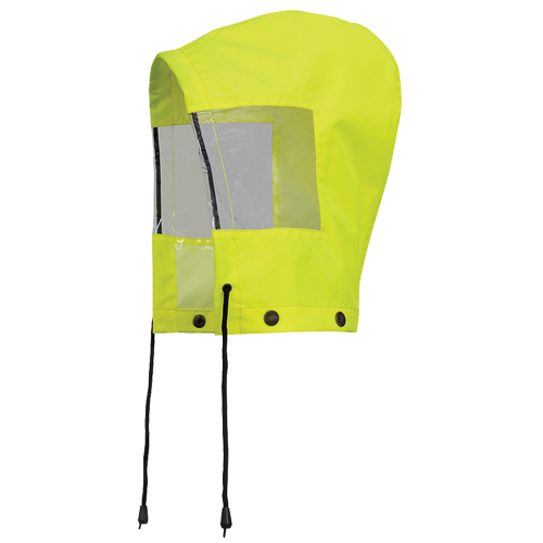 Pioneer V1190560-O/S 6037H Capuchon pour manteau de s&eacute;curit&eacute; imperm&eacute;able pour le contr&ocirc;le de la circulation, Jaune lime haute visibilit&eacute;, Polyester