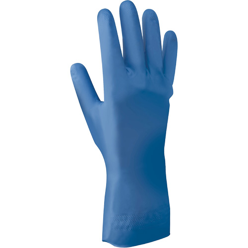 Showa 707D-07 Disposable Chemical-Resistant Gloves, Size Small/7, 12" L, Nitrile, 9-mil