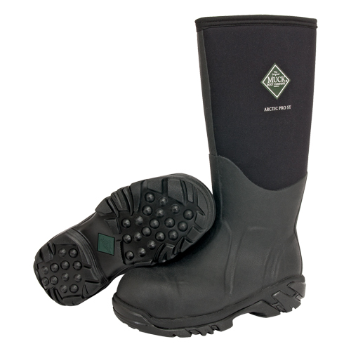 Muck ACP-CSA0-10 Arctic Pro Extreme Conditions Work Boot, Rubber, Steel Toe, Size 10, Puncture Resistant Sole