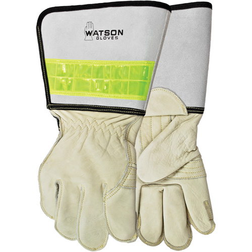 Watson Gloves 3777-X Gants de soudage pour monteur de ligne pour disjoncteur, Cuir fleur de vache, Taille T-Grand