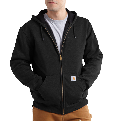 Carhartt 104078-001-L Rain Defender&reg; Rutland Hooded Sweatshirt, Men's, Large, Black