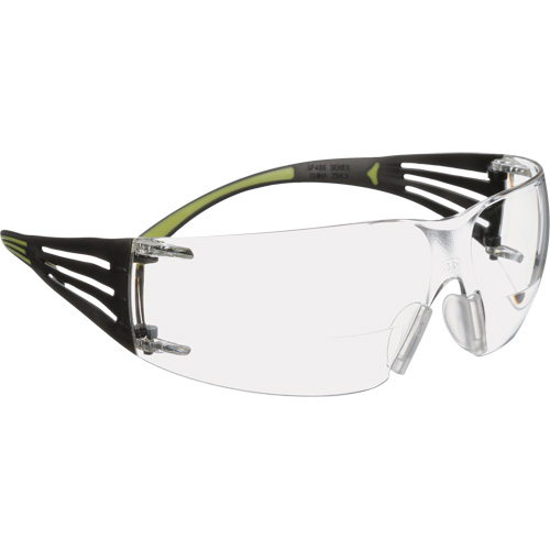 3M 7100115325 Lunettes de s&eacute;curit&eacute; de s&eacute;rie 400 SecureFit avec verres de lecture, Antibu&eacute;e, Transparent, Dioptrie 2,0