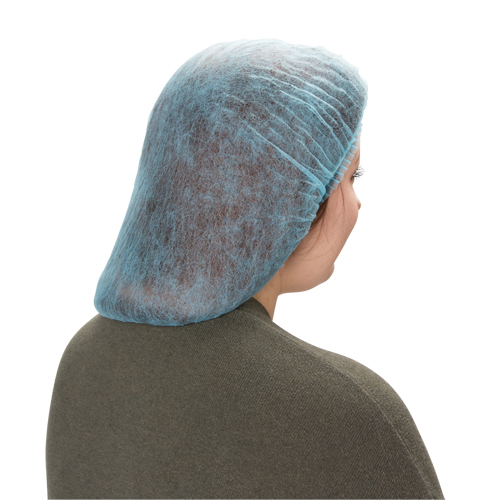 Produits de sécurité Zenith SGF188 Bonnet bouffant pliss&eacute;, Polypropyl&egrave;ne, 21", Bleu