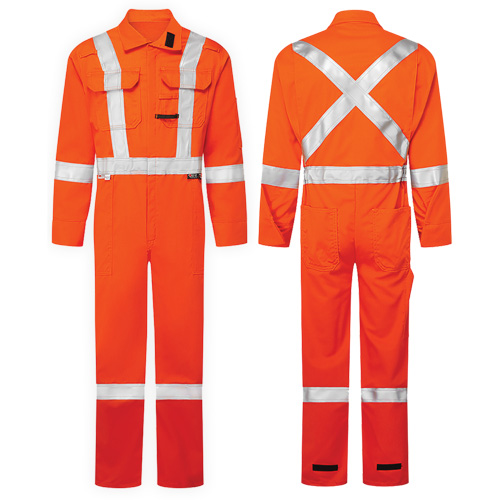 IFR Workwear USO408-38T UltraSoft&reg; 7 oz. High-Visibility Deluxe Coveralls, Size 38 (Tall), Orange