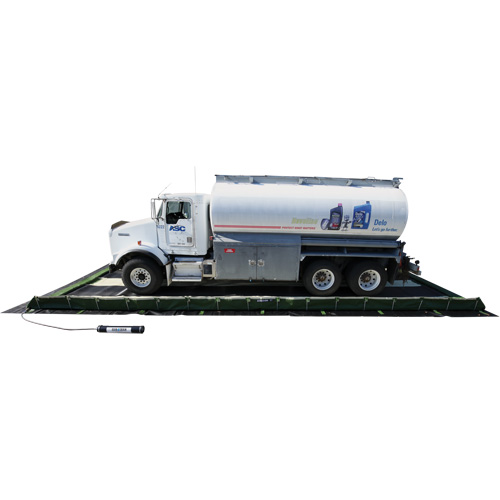 SEI Industries RSIB502015 Ride-Side Berm Secondary Containment for Vehicles, 9,300 US gal. Capacity, 20' W x 50' L x 15" H, L-Bracket
