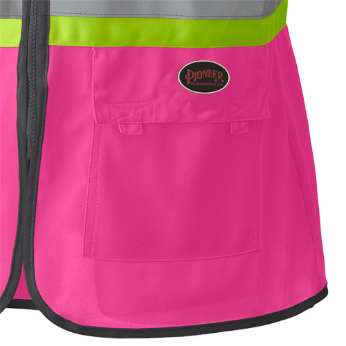 Pioneer V1021840-XS 139PK Women's Safety Vest, Pink, X-Small, Polyester
