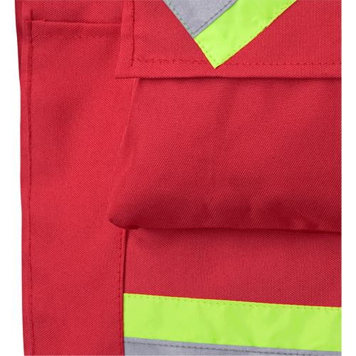 Pioneer V1010710-S 695 Veste de s&eacute;curit&eacute; pour arpenteur et superviseur, Rouge, Petit, Polyester