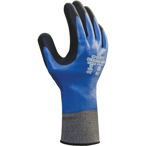 Showa S-TEX377L-08 S-TEX 377 Gloves, Size Large/8, 13 Gauge, Nitrile/Foam Nitrile Coated, Nylon/Stainless Steel Shell, ASTM ANSI Level A4/EN 388 Level 4