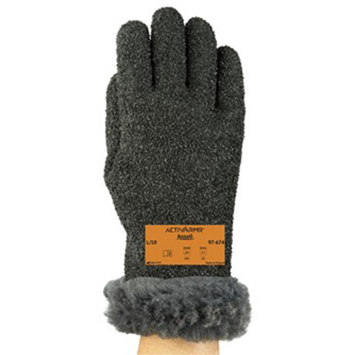 Ansell 97674120 ActivArmr&reg; 97-674 Extreme Cold Gloves, 12/3X-Large, PVC Coating, Cotton Shell