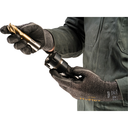 Ansell 11931100 Gants l&eacute;gers &agrave; paume tremp&eacute;e Hyflex 11-931, Taille T-Grand/10, Calibre 18, Rev&ecirc;tement Mousse de nitrile, Enveloppe en Dyneema, ASTM ANSI niveau A2/EN 388 niveau B