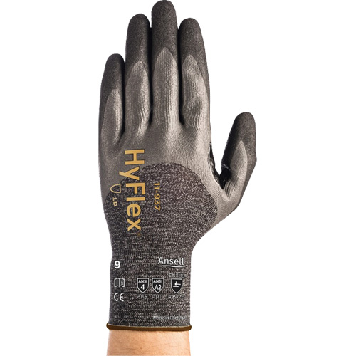 Ansell 11937060 HyFlex&reg; 11-937 Lightweight Gloves, Size 6/X-Small, 18 Gauge, Foam Nitrile Coated, Dyneema&reg; Shell, ASTM ANSI Level A2/EN 388 Level B