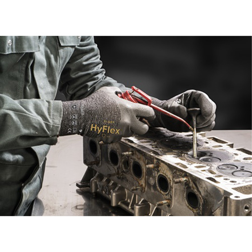 Ansell 11937060 HyFlex&reg; 11-937 Lightweight Gloves, Size 6/X-Small, 18 Gauge, Foam Nitrile Coated, Dyneema&reg; Shell, ASTM ANSI Level A2/EN 388 Level B