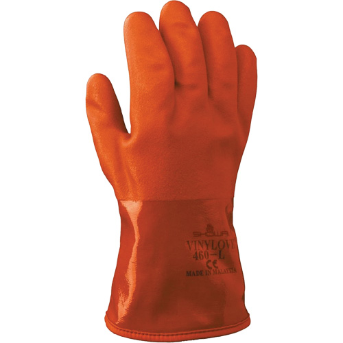 Showa 460XL-10 Atlas 460 Double-Dipped Gloves, Size X-Large/10, 12" L, PVC, Acrylic/Cotton Inner Lining, 130-mil