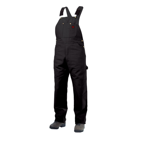 Tough Duck I19811-BLACK-L Salopettes en canevas de coton non doubl&eacute;e, Hommes, Grand, Noir