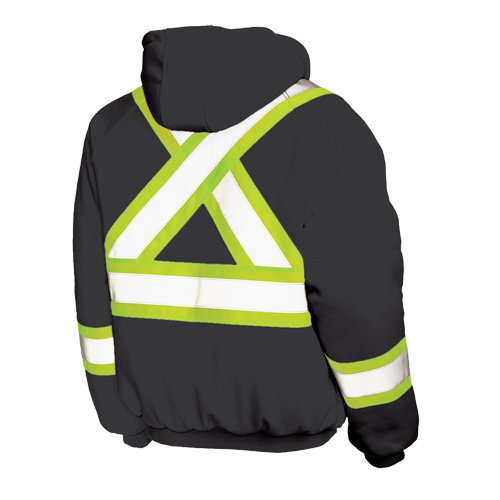 Tough Duck S47411-BLK-L Insulated Safety Hoodie, Polyester, Large, Black