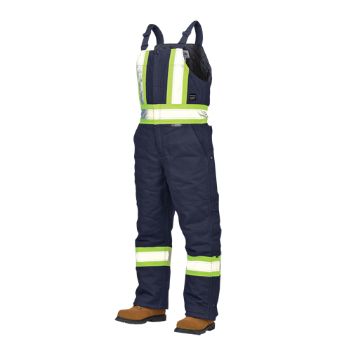 Tough Duck S75711-NAVY-XL Duck Lined Safety Overalls, Cotton, X-Large, Navy Blue