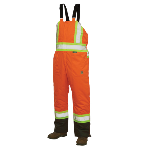 Tough Duck S79821-FLOR-2XL Lined Safety Overalls, Polyester/Polyurethane, 2X-Large, High Visibility Orange
