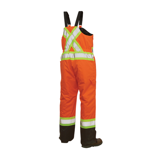 Tough Duck S79821-FLOR-2XL Lined Safety Overalls, Polyester/Polyurethane, 2X-Large, High Visibility Orange