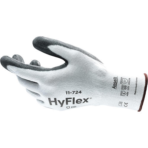 Ansell 11724090 Gants r&eacute;sistant &agrave; la coupure 11-724 HyFlex, Taille 9, Calibre 13, Rev&ecirc;tement Polyur&eacute;thane, Enveloppe en Intercept, ASTM ANSI niveau A2/EN 388 niveau B