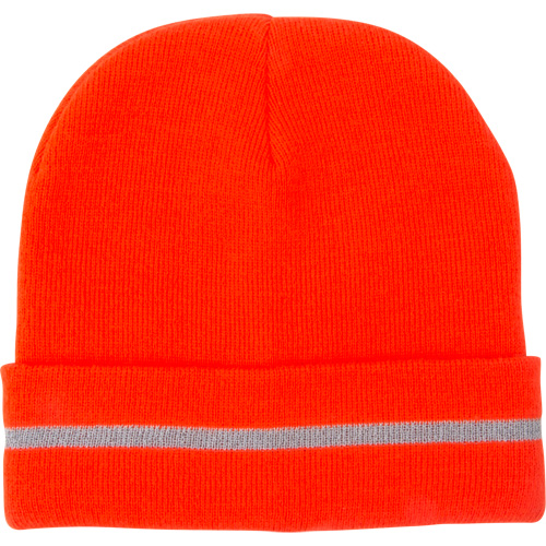Zenith Safety Products SGI135 High Visibility Knit Hat with Reflective Stripe, High Visibility Orange, Acrylic