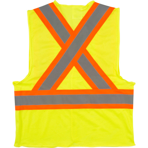 Produits de sécurité Zenith SGI278 Veste de s&eacute;curit&eacute; pour la circulation, Jaune lime haute visibilit&eacute;, Grand, Polyester