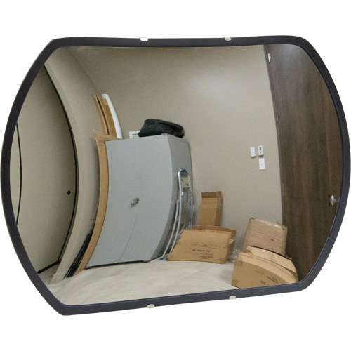 Zenith Safety Products SGI561 Roundtangular Convex Mirror with Bracket, 12" H x 18" W, Indoor/Outdoor