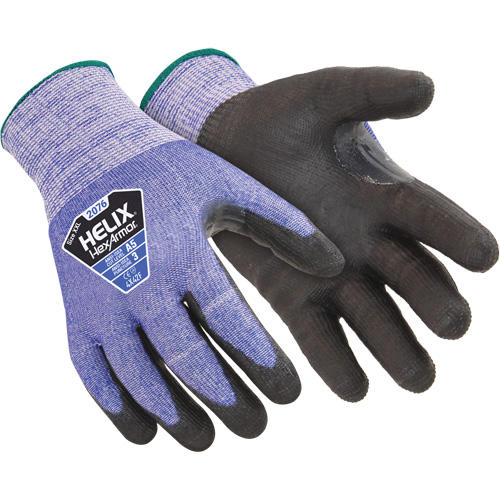 Hexarmor 2076-L (9) Helix 2076 Coated Gloves, 9/Large, 13 Gauge, Polyurethane Coated, ANSI/ISEA 105 Level 5