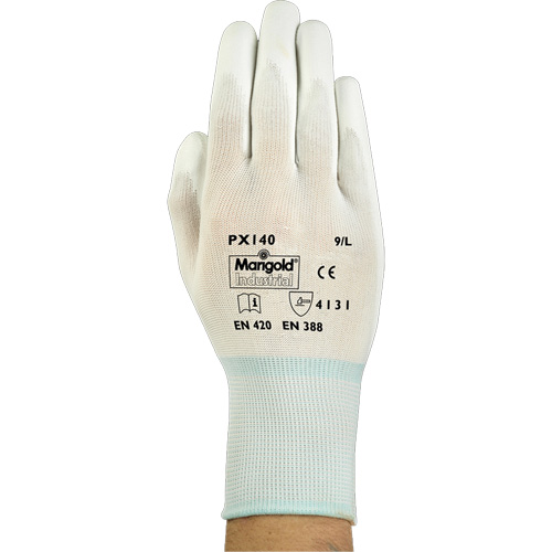 Ansell M10249 PX140 Coated Gloves, 6/X-Small, Polyurethane Coating, 15 Gauge, Nylon Shell