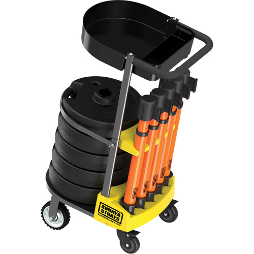 Banner Stakes PL4017T Chariot de transport avec plateau pour barri&egrave;re PLUS, 75' lo, M&eacute;tal, Orange