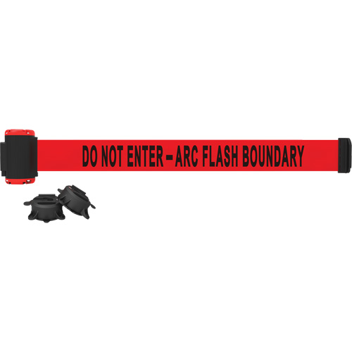 Banner Stakes MH7010 Barri&egrave;re &agrave; fixation murale, Plastique, Fixation magn&eacute;tique, 7', Ruban Rouge